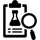 Evidence-based research and laboratory testing icon